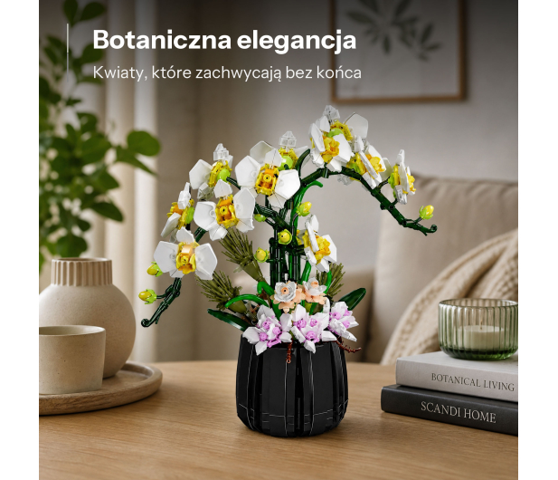 Mould King Klocki konstrukcyjne Bonsai z orchideą 1014 el. zestaw 24108 - 1551638 - zdjęcie 2
